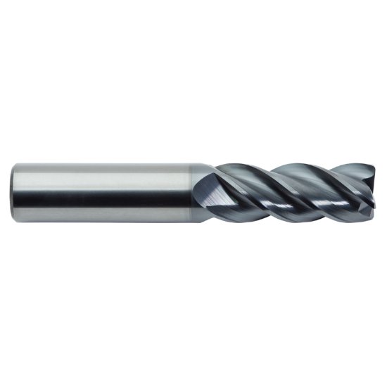 Picture of M.A. Ford 277 1200-3.00RB Dia 12mm SH 0.4724 LOC 1.0236 OAL3.2677 End Mill Standard Flute Variable Helix Carbide AlTiN Single End Corner Radius0.1181 3.00mm TuffCut® XT